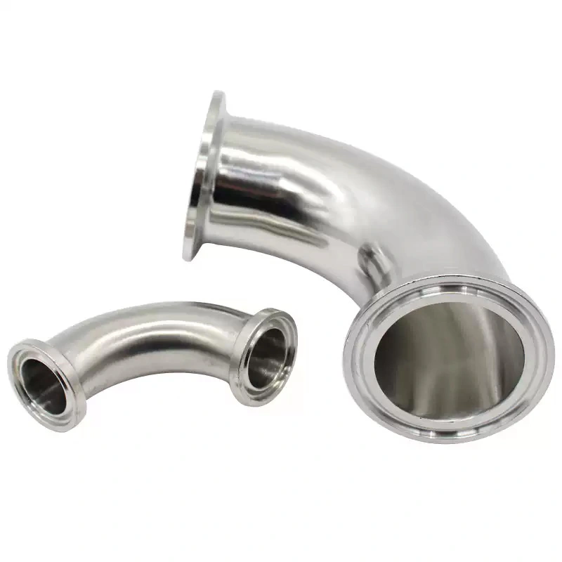 Cotovelo e tubo DIN de aço inoxidável higiênico Cotovelo e tubo DIN de aço inoxidável higiênico