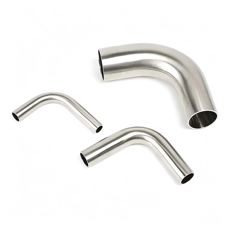 Cotovelo e tubo de aço inoxidável sanitário BPE 90° Cotovelo e tubo de aço inoxidável sanitário BPE 90°